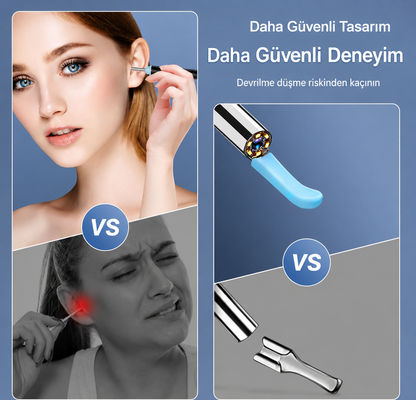 Polynix Akıllı Kulak Temizleme Seti - Telefonla Görüntülü, Kablosuz Şarjlı